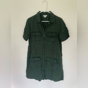 Elegant Forest Green Mini Dress